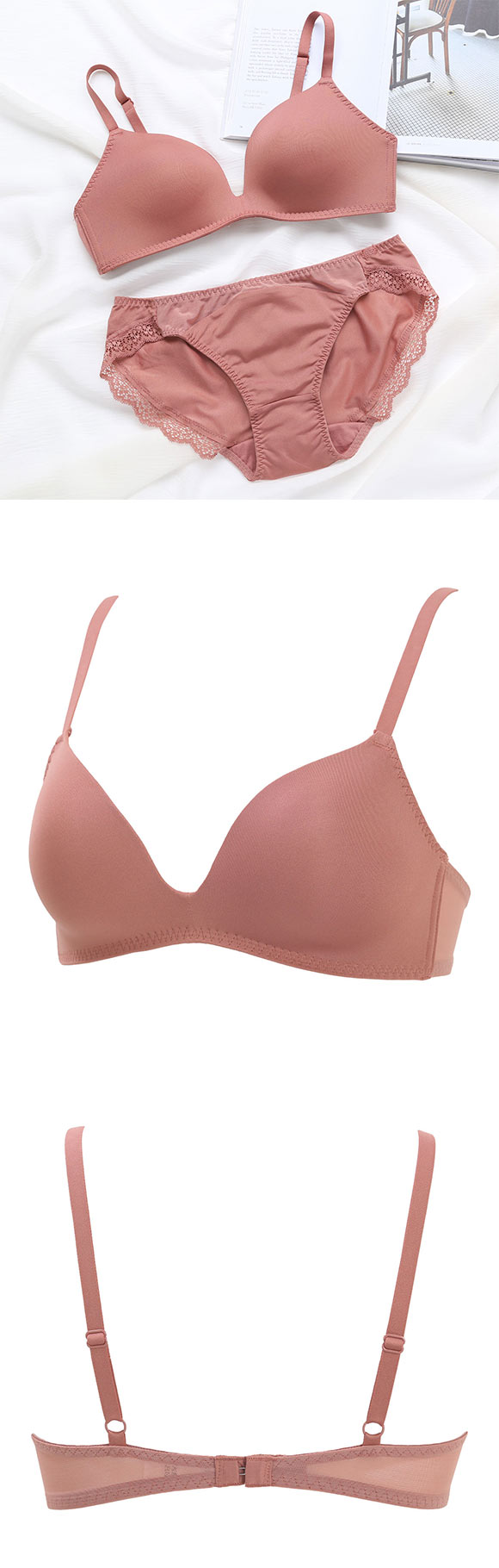 アモスタイル AMST802 シンプルベーシック スムース ノンワイヤー ブラジャー SML AMOSTYLE