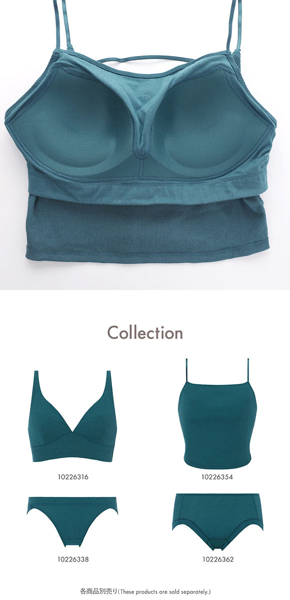 アモスタイル AMST800 シンプルベーシック リブ クロップトップ ノンワイヤー カップ付き ハーフトップ SML AMOSTYLE