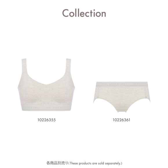 アモスタイル AMST801 シンプルベーシック アクティブコットンミックス ノンワイヤー ハーフトップ ブラジャー SML AMOSTYLE