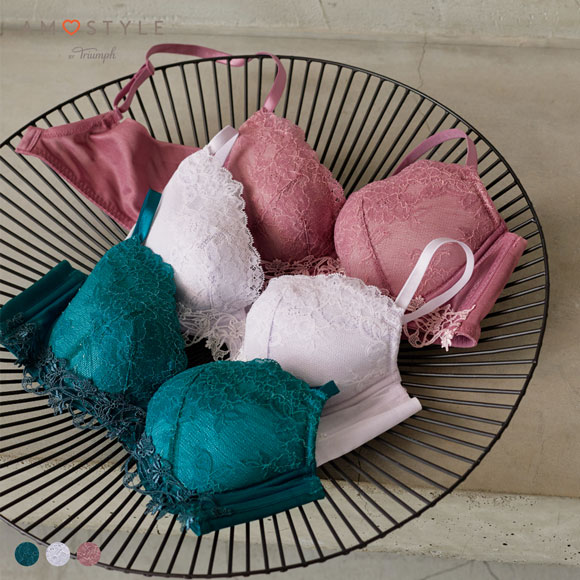 アモスタイル AMST1523 チャーミングラマー スリムライン フェアリークチュール 3/4カップブラジャー BCD AMOSTYLE