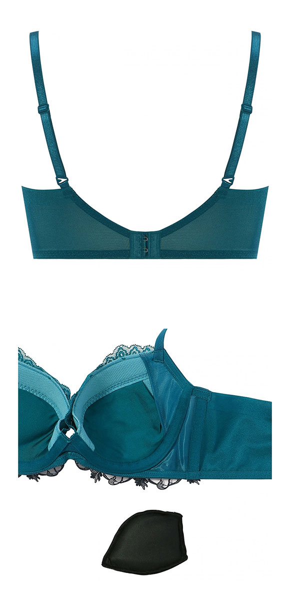 アモスタイル AMST1523 チャーミングラマー スリムライン フェアリークチュール 3/4カップブラジャー BCD AMOSTYLE