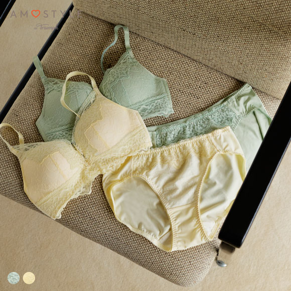 アモスタイル AMST1525 らくふわ ノンワイヤー ブラセット ブラジャー