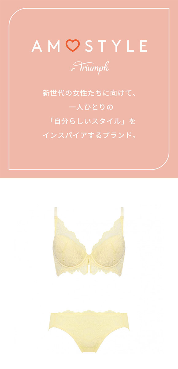 アモスタイル AMST527 ウェーブラティス ブラセット ブラジャー ショーツ セット EF 大きいサイズ AMOSTYLE RE YE