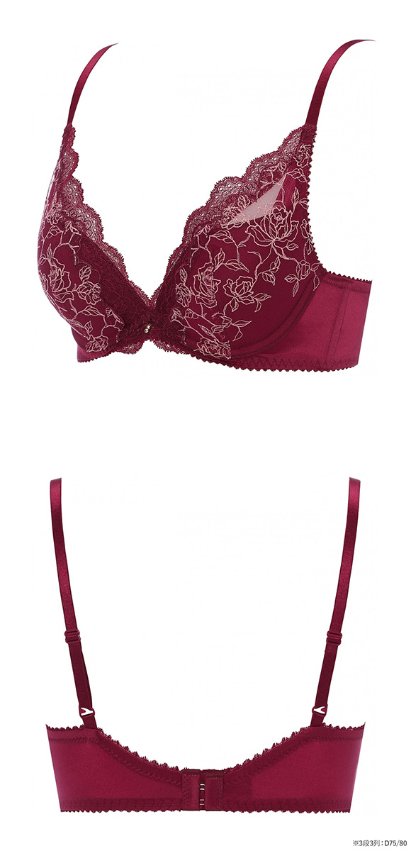 アモスタイル 夢見るブラ AMST1535 DeepV ビューティ＆ローズ 3/4カップブラジャー ABCD AMOSTYLE