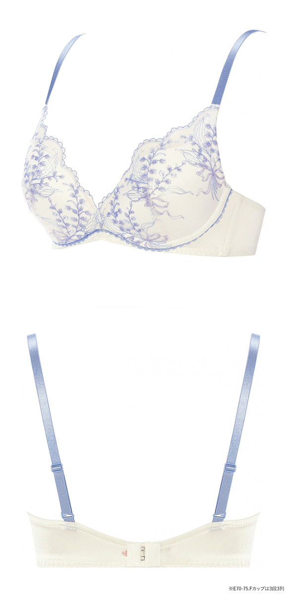 アモスタイル 夢見るブラ AMST1537 レインボーリリー ノンワイヤー ブラジャー EF 大きいサイズ AMOSTYLE