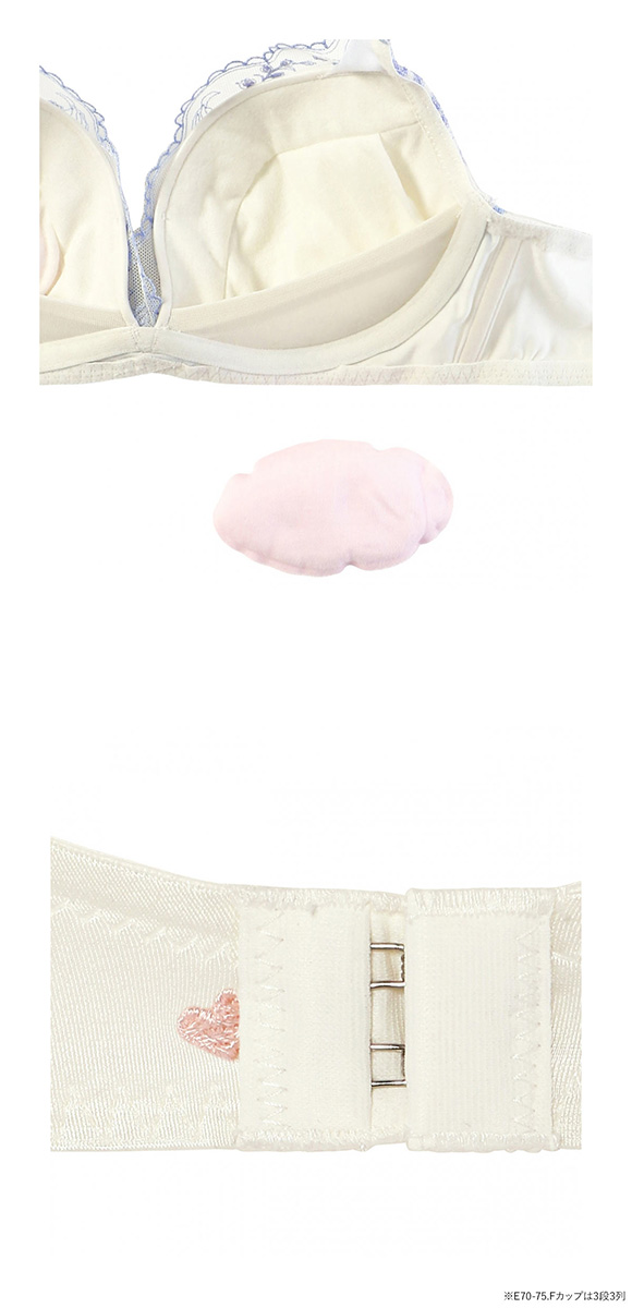 アモスタイル 夢見るブラ AMST1537 レインボーリリー ノンワイヤー ブラジャー EF 大きいサイズ AMOSTYLE