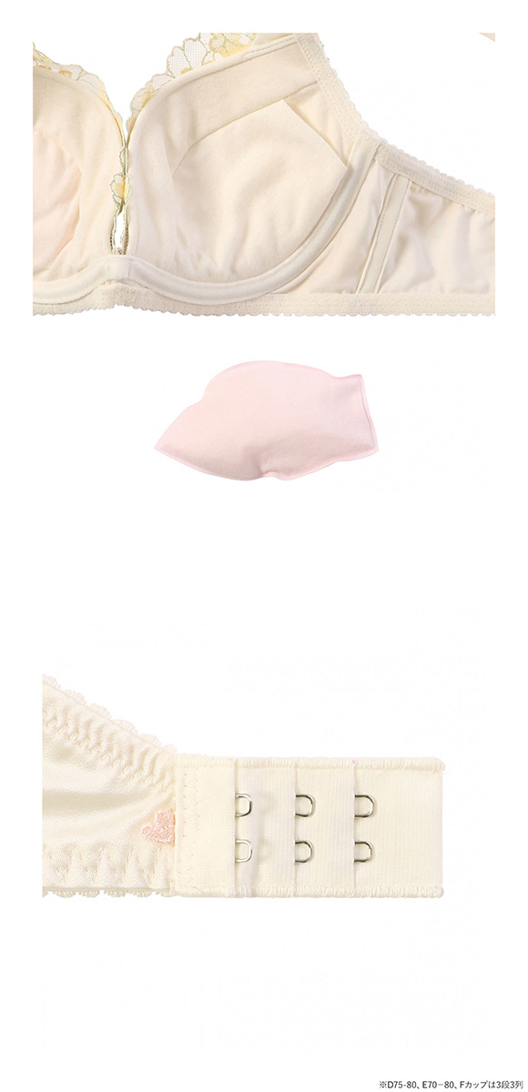 アモスタイル 夢見るブラ AMST1548 DeepV マイブロッサムブーケ 3/4カップブラジャー EF 大きいサイズ AMOSTYLE