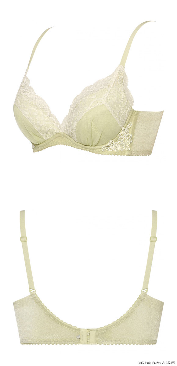 アモスタイル AMST1539 チャーミングラマー スリムライン DeepV ヴィンテージクロス 3/4カップ ブラジャー EFG 大きいサイズ AMOSTYLE