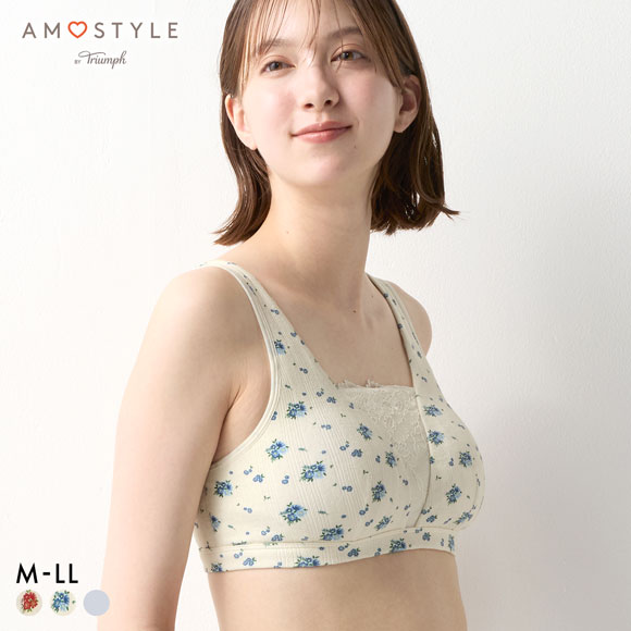 アモスタイル AMST1550 見せKawa ナイトブラ ノンワイヤー ハーフトップ AMOSTYLE