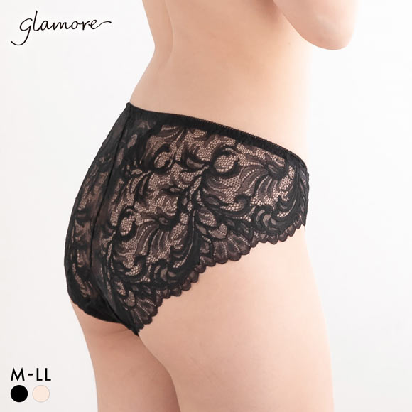 グラモア glamore フェザーライクブラ FT0421 デザインショーツ 華やかにヒップを包み込む 段差レス 締めつけない 総レース FT0422