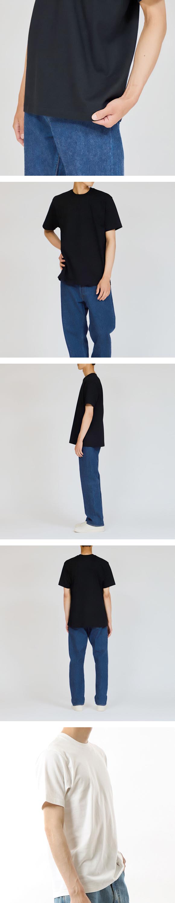 ヘインズ Hanes T-SHIRTS SHIRO×KURO クルーネックTシャツ 2枚セット レディース メンズ 半袖 白T 2P HM1-D201 HM1-D202