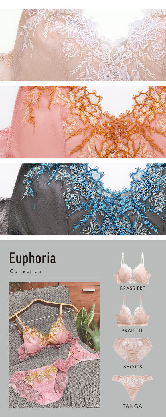 ラヴィアドゥ ユーフォリア ブラジャー ノンワイヤー ブラレット M L LL LA VIE A DEUX Euphoria 22501