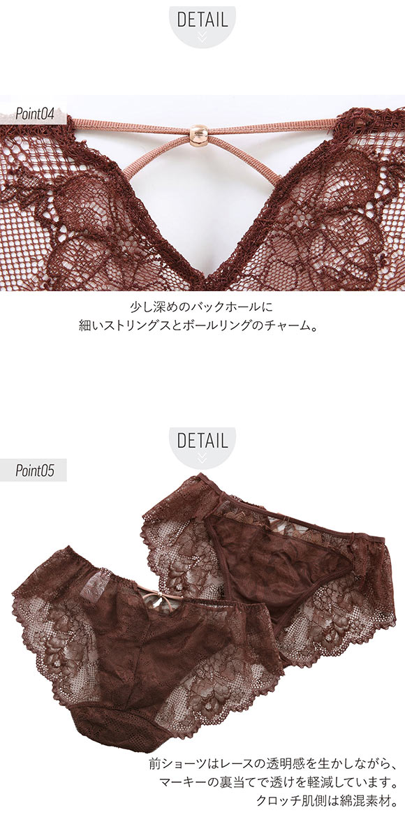 心ときめくディティール Camaieu blanc カマイユブラン ショーツ スタンダード ML 単品 LA VIE A DEUX ラヴィアドゥ