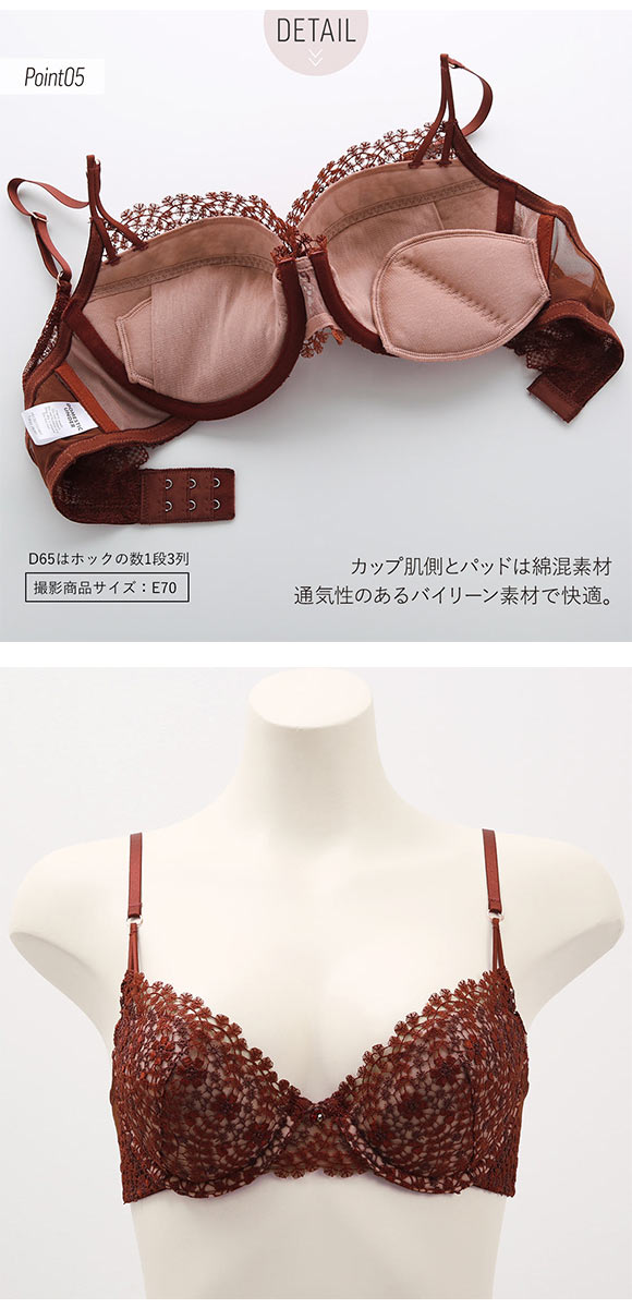 きらめくギュピールレースの可憐。 Nine ナイン ブラジャー DE 単品 LA VIE A DEUX ラヴィアドゥ DOMESTIC UNDER D2251