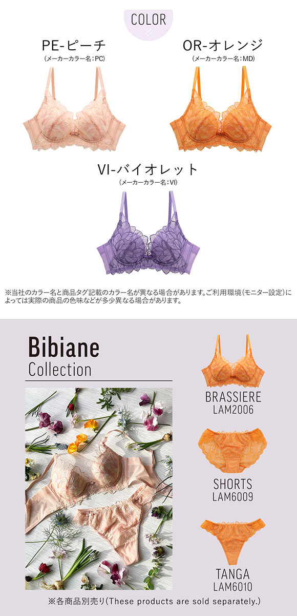 Bibiane ビビアーナ ブラジャー BCDEFG 脇高 大きいサイズ 単品 LA VIE A DEUX ラヴィアドゥ mignon M2006