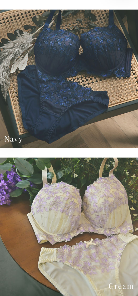 モンシェルピジョン Mon cher pigeon リリウムフローラ ブラジャー ショーツ セット GHI 大きいサイズ ブラセット 下着 レディース