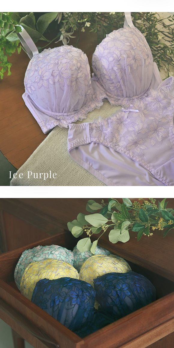 モンシェルピジョン Mon cher pigeon リリウムフローラ ブラジャー ショーツ セット GHI 大きいサイズ ブラセット 下着 レディース