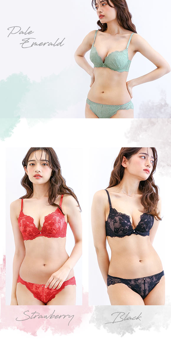 ブラジャー ショーツ セット Tバック 3点 モンシェルピジョン Mon cher pigeon トレラジェンマ AA A B C D E バルーンブラ