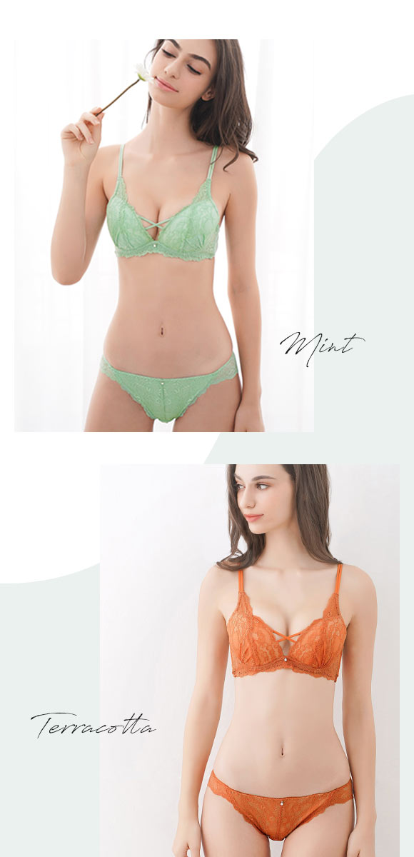 ブラジャー ショーツ セット モンシェルピジョン Mon cher pigeon トリエブーケ ABCDEF 総レース レースアップ 大きいサイズ