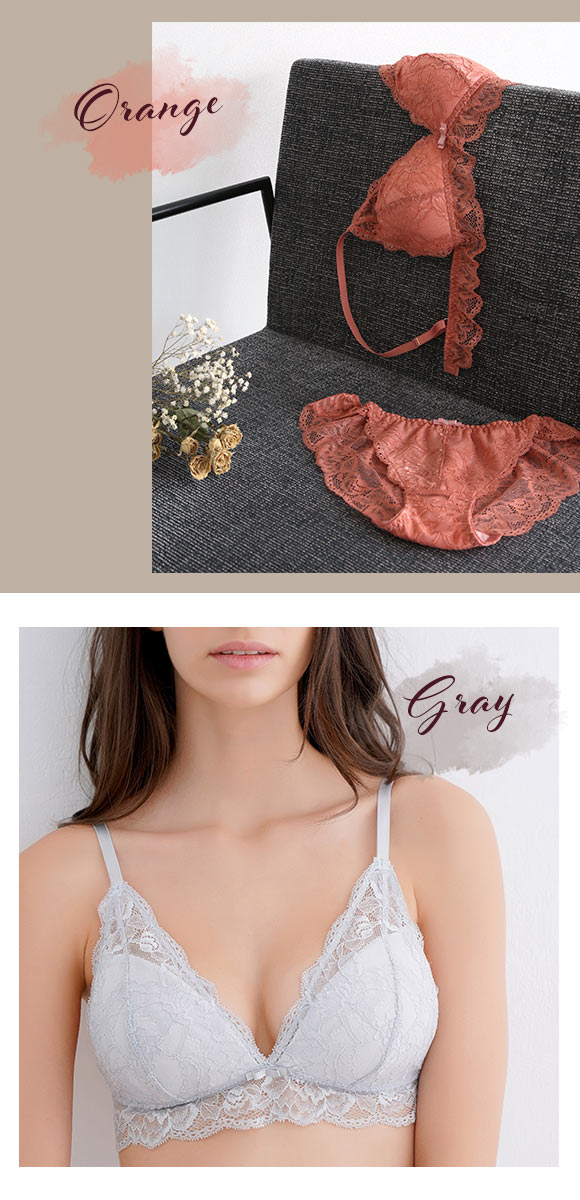 ブラジャー ショーツ セット ノンワイヤー ブラレット モンシェルピジョン Mon cher pigeon ビターシアー 総レース 大きいサイズ ブラセット 下着