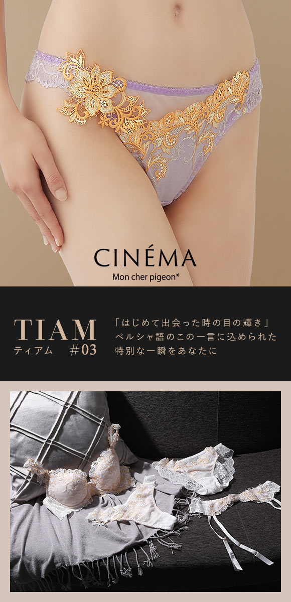 モンシェルピジョン Mon cher pigeon ティアム TIAM 03 ショーツ Tバック タンガ バックレース M L LL 単品 下着 レディース