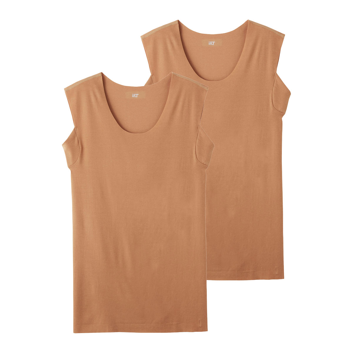 【第5位】お得な2枚組！クルーネックスリーブレス