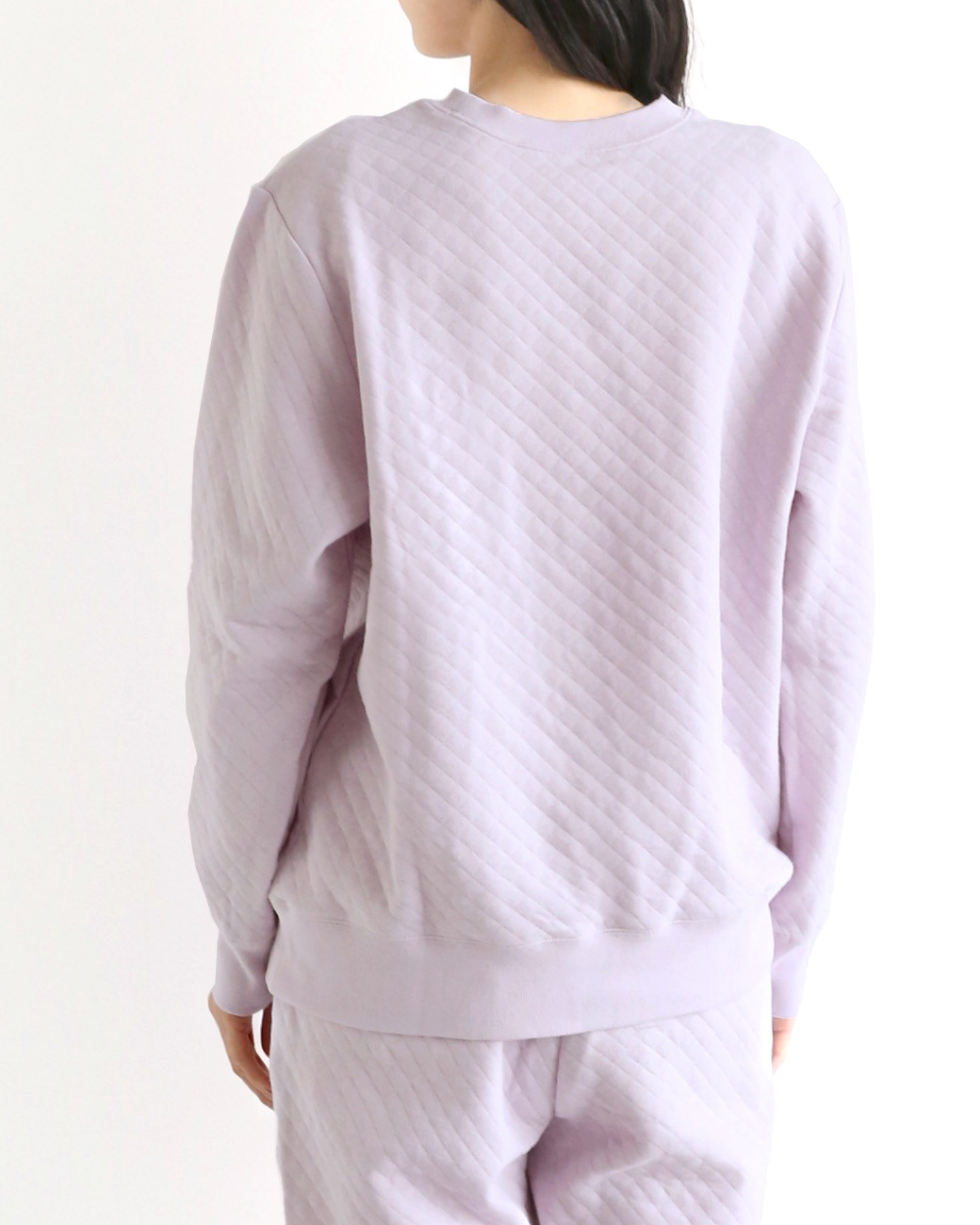 ブルーミングフローラ 綿100％ キルトニット あったか シンプル 上下セット パジャマ ルームウェア bloomingFLORA 春秋冬