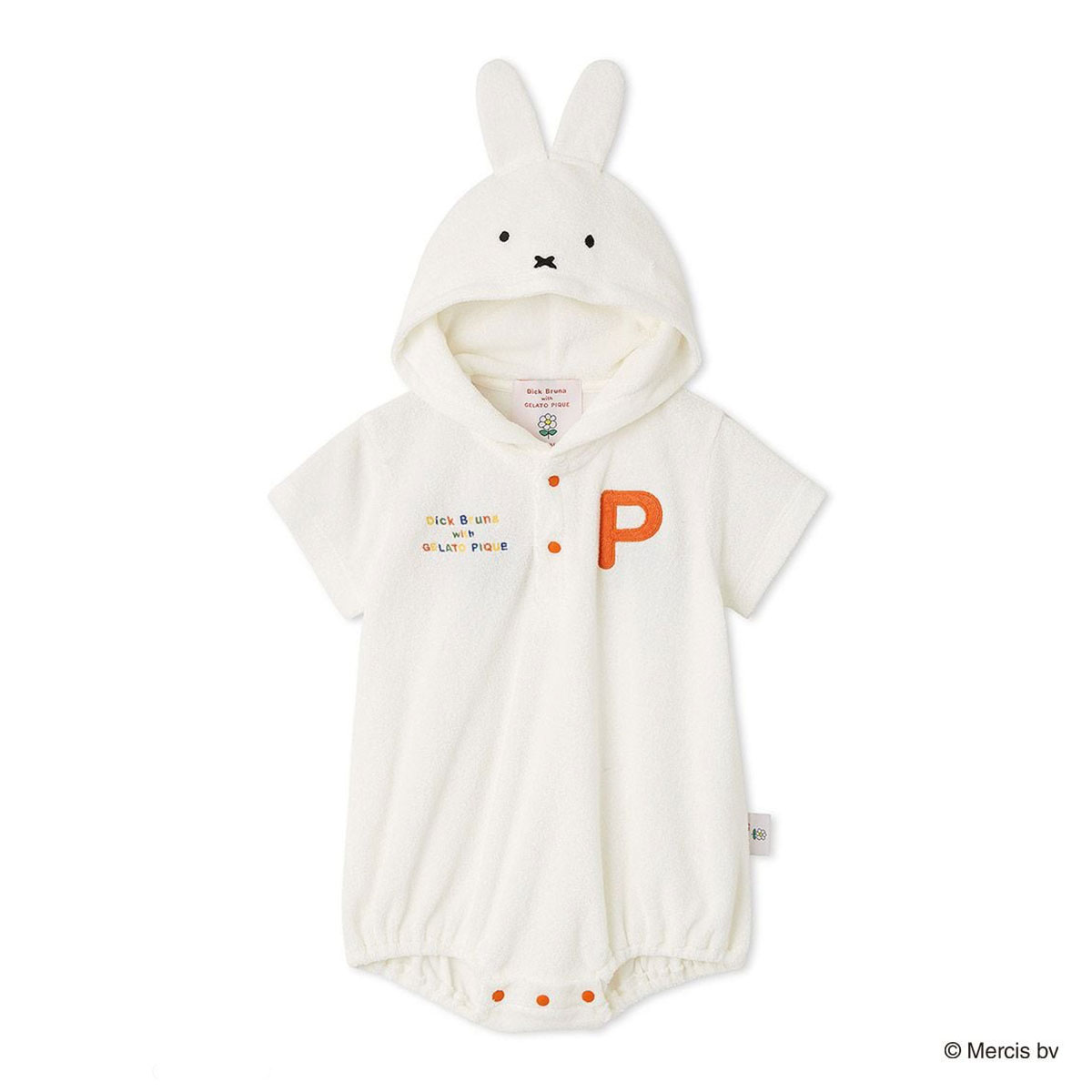 ジェラートピケとミッフィーコラボのロンパース