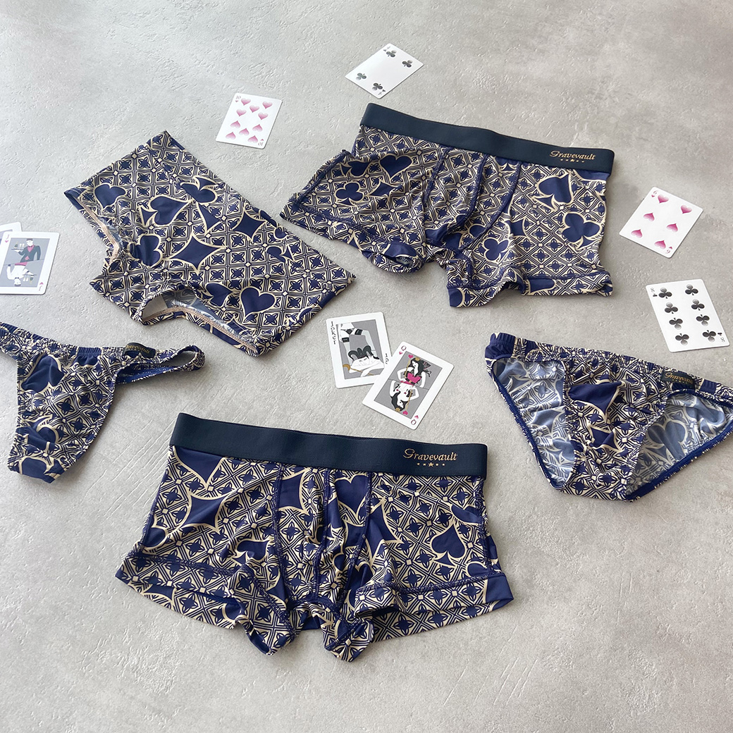 幾何学柄×トランプのテキスタイル