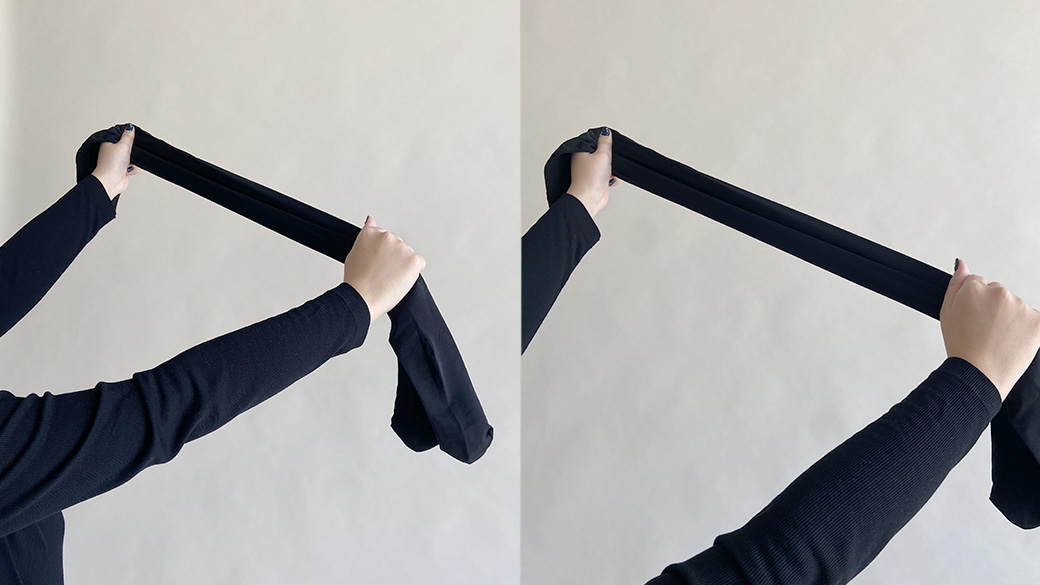 タイツをきれいに履く裏技