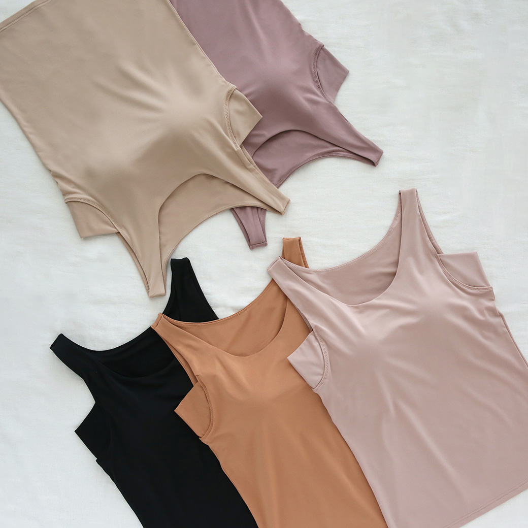 SHIROHATO × ATSUGI ice doll カップ付きタンクトップ