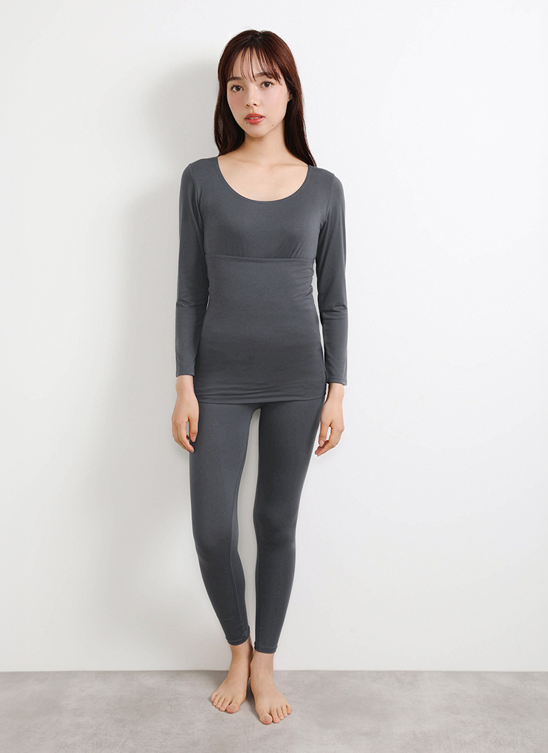 SHIROHATO × ATSUGI STYLE WARM 8分袖