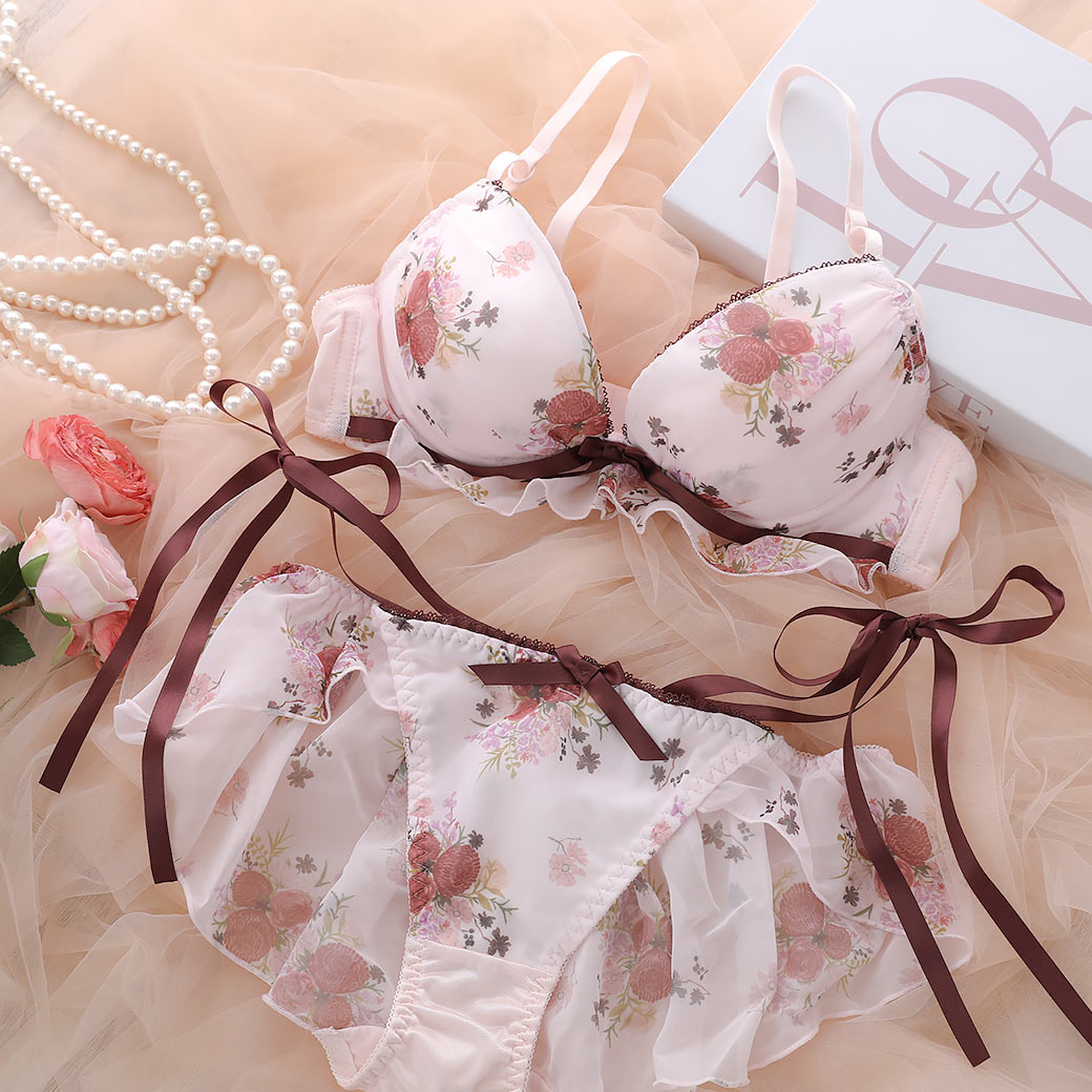 ココランジェのレトロフラワードレス別注ショーツブラセット