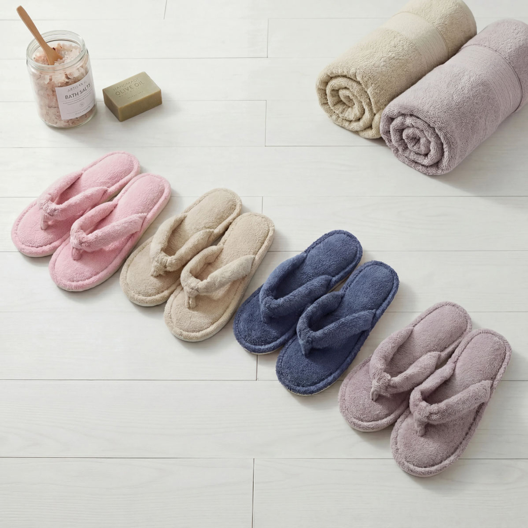 【着れるバスタオル】スリッパ