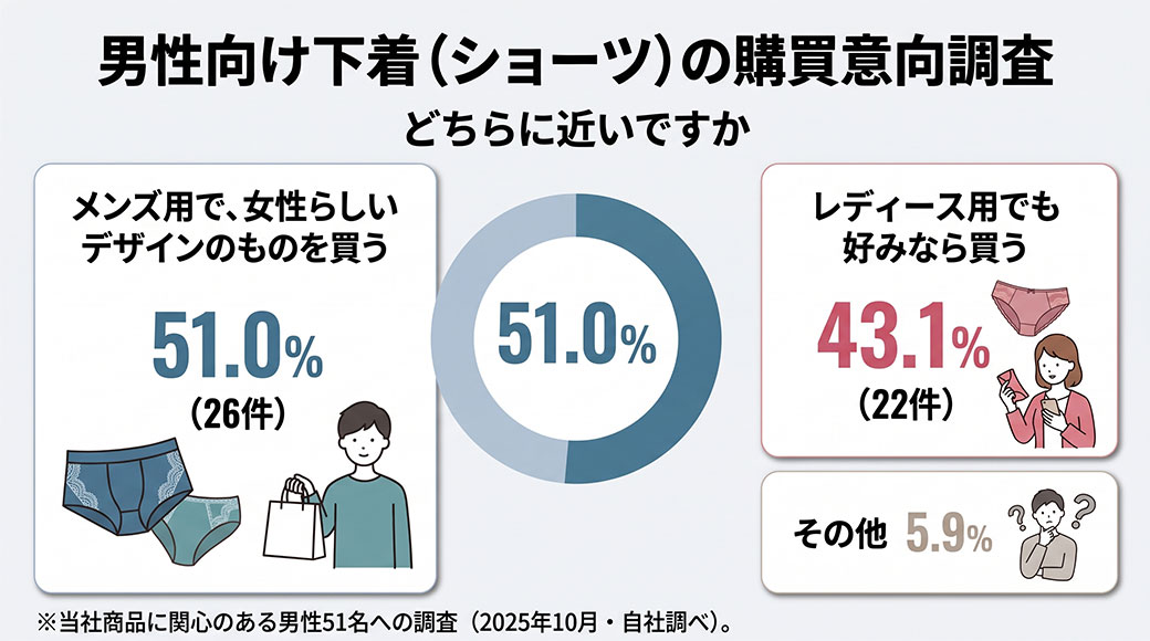 男性向け下着の購買意向調査