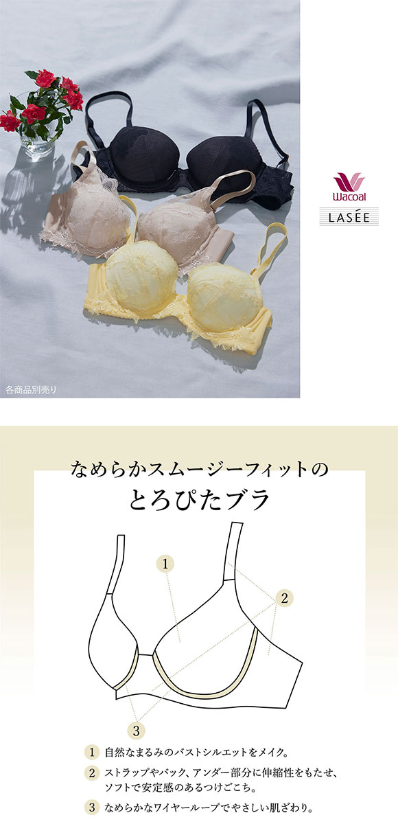 ワコール Wacoal ラゼ LASEE 16G BFA716 なめらかスムージーフィットの