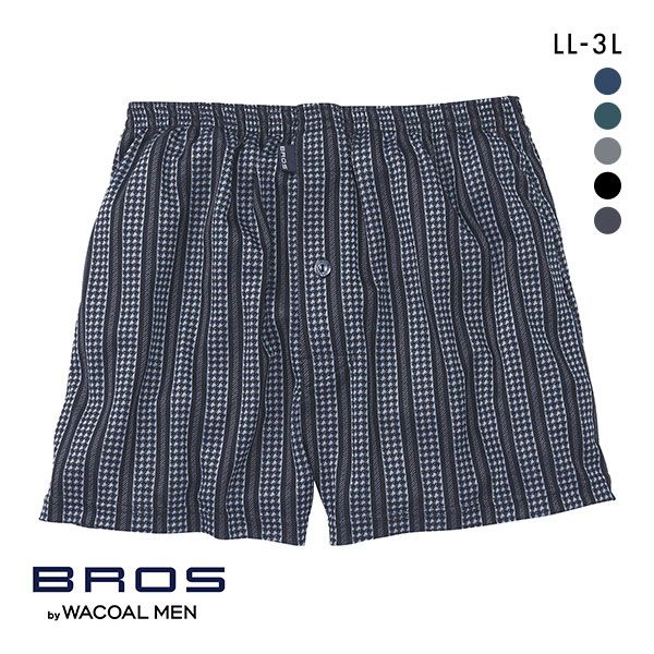 25％OFF【メール便(12)】 (ブロス バイ ワコールメン)BROS by WACOAL MEN トランクス ニット NATURAL ORIGIN TRUNKS LL ジャストウエスト 前開き