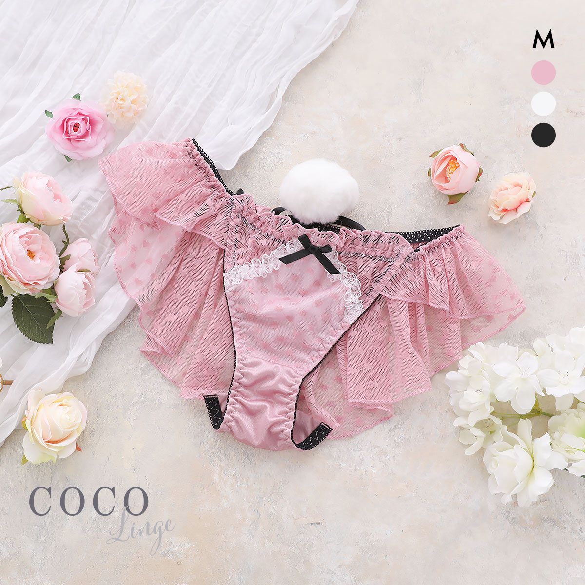 ココランジェ プリティバニーガール ショーツ フレアショーツ 総レース バックレース COCO Linge ココランジェ プリティバニーガール ショーツ フレアショーツ 総レース バックレース COCO Linge