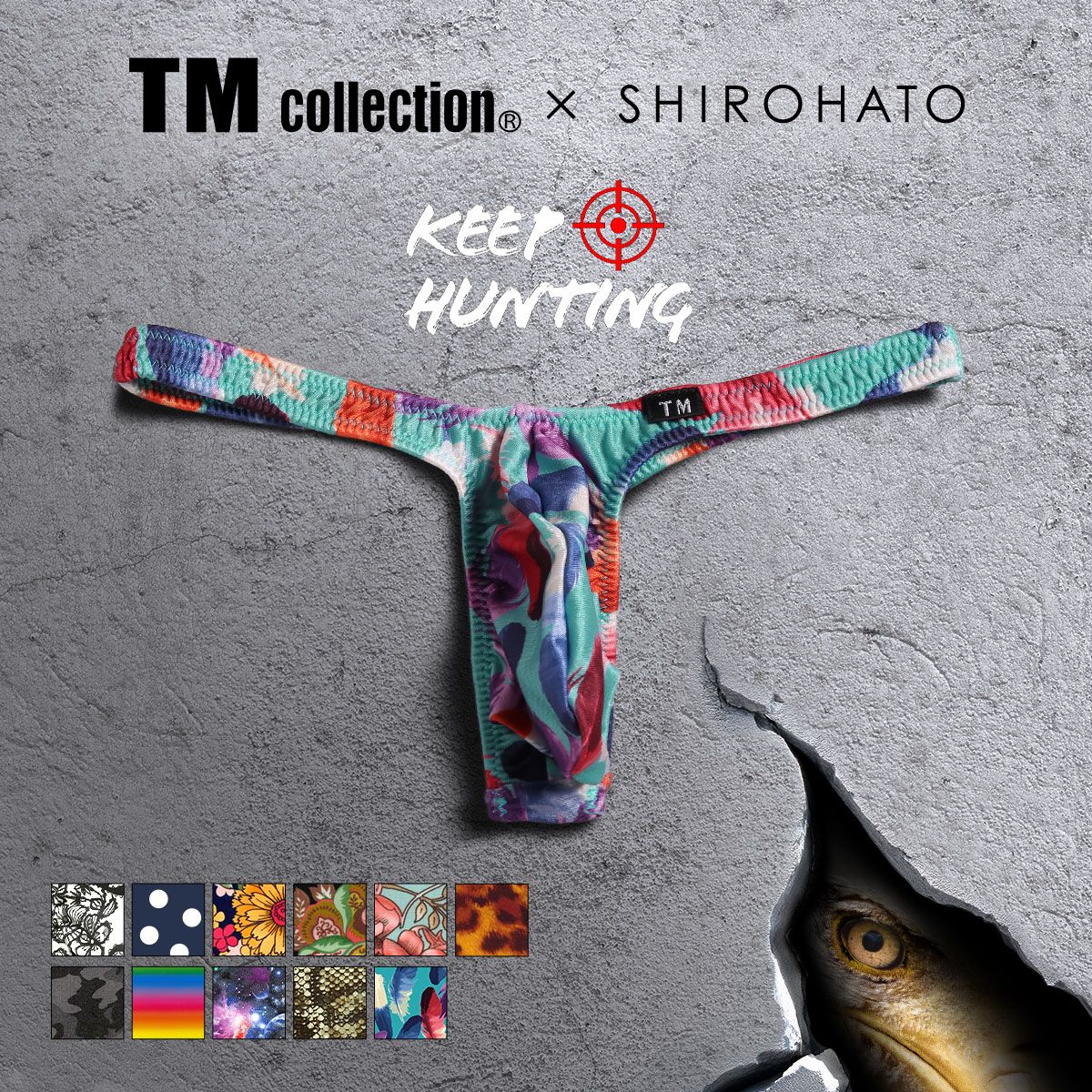 【メール便(3)】 ティーエム コレクション TM collection × SHIROHATO コラボ YKS Variety of patterns Tバック ビキニ ブリーフ