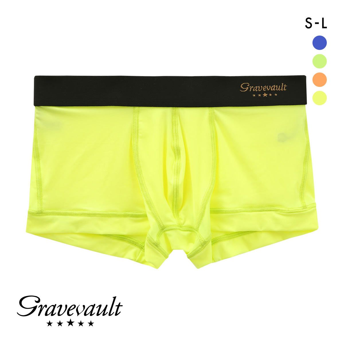 21％OFF (グレイブボールト)Gravevault PLAIN NEON colors ボクサーパンツ ローライズ SML 3051461