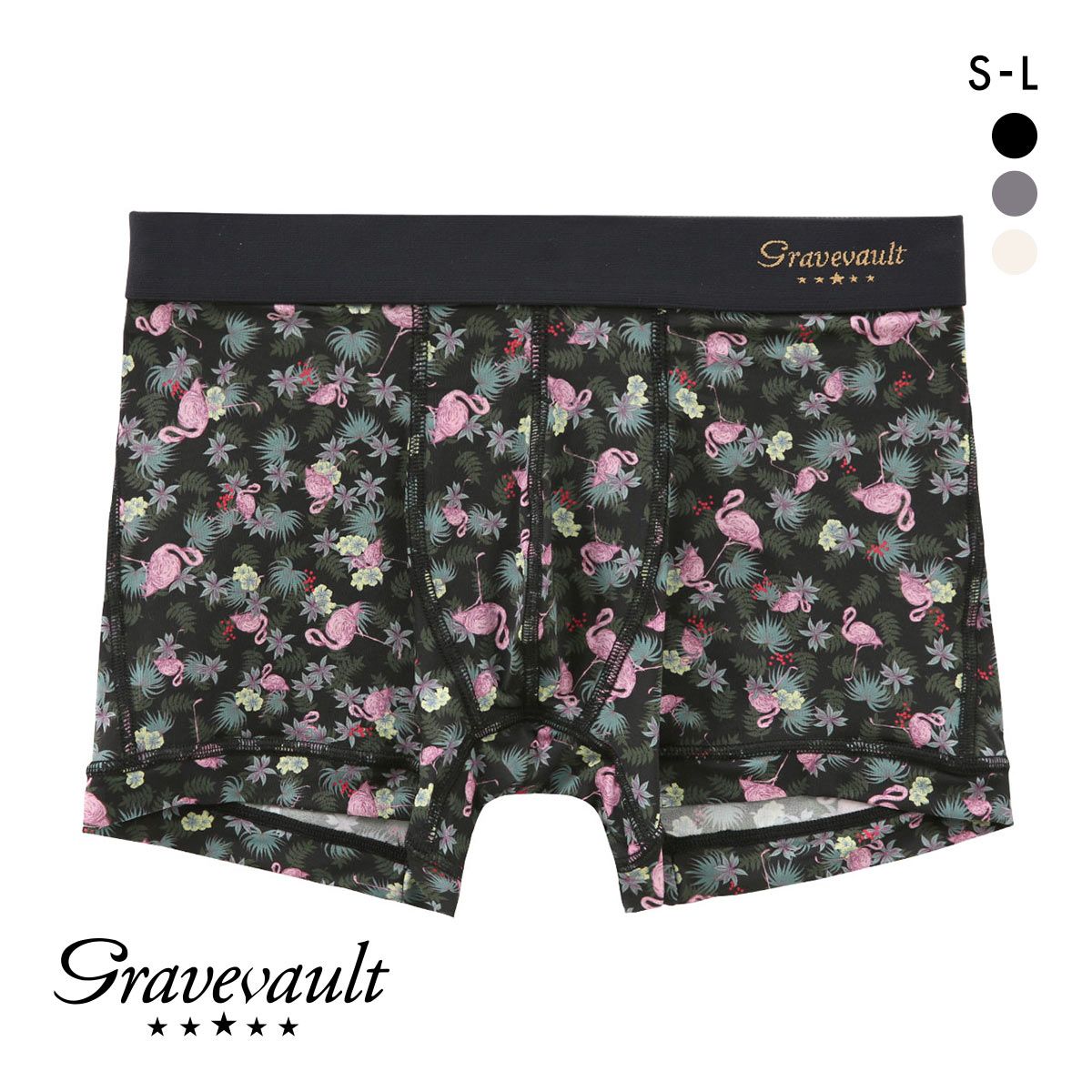 グレイブボールト Pink Flamingo ショートボクサーパンツ SML メンズ 前閉じ 日本製 Gravevault グレイブボールト Pink Flamingo ショートボクサーパンツ SML メンズ 前閉じ 日本製 Gravevault