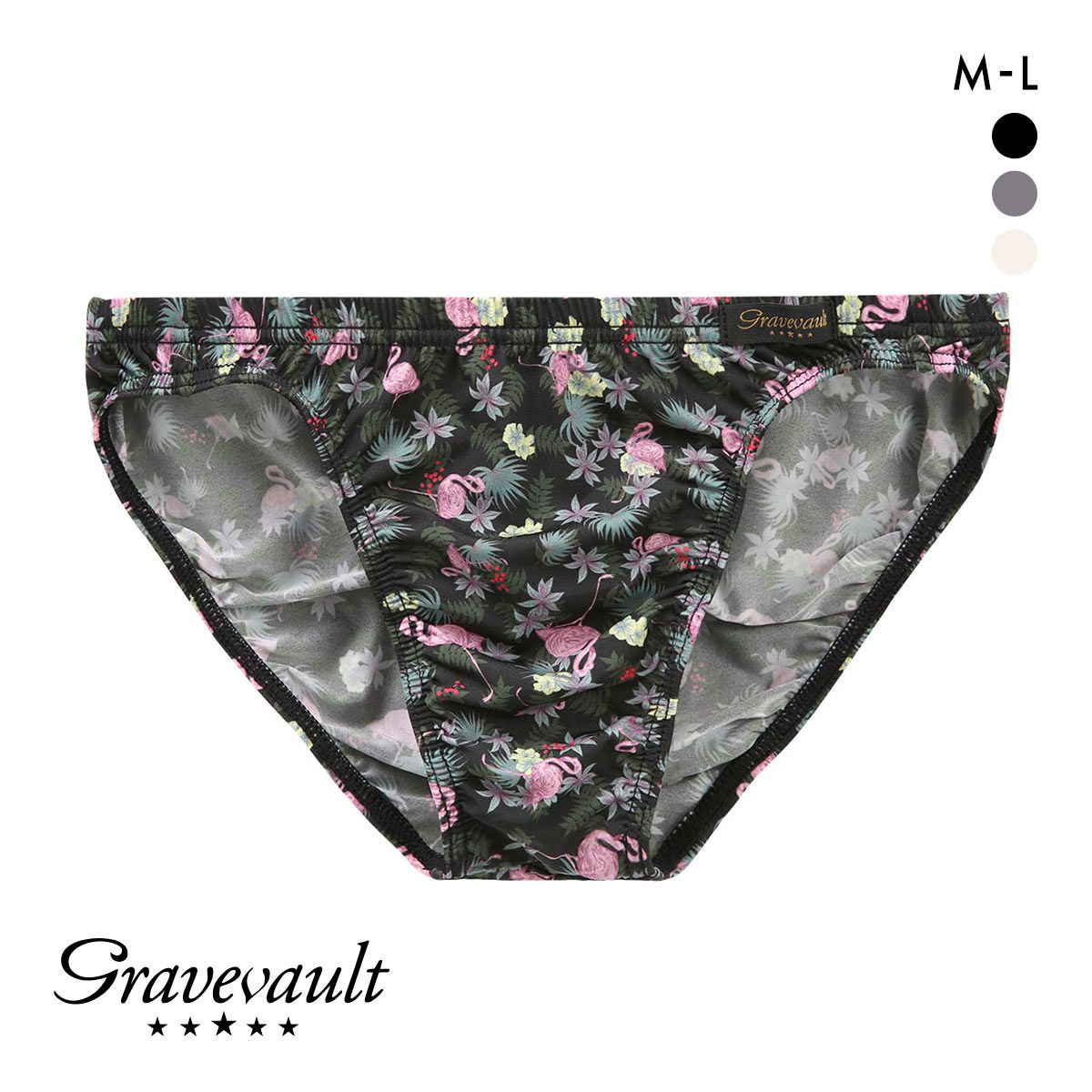 グレイブボールト Pink Flamingo ビキニ ブリーフ フルバック ML メンズ 前閉じ 日本製 Gravevault グレイブボールト Pink Flamingo ビキニ ブリーフ フルバック ML メンズ 前閉じ 日本製 Gravevault