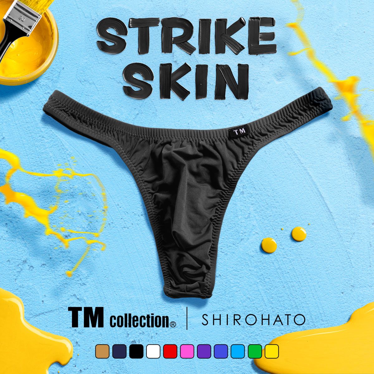 【メール便(4)】 (ティーエム コレクション)TM collection × SHIROHATO コラボ STRIKESKIN ビキニ ブリーフ Tバック もっこりスタイル M L LL