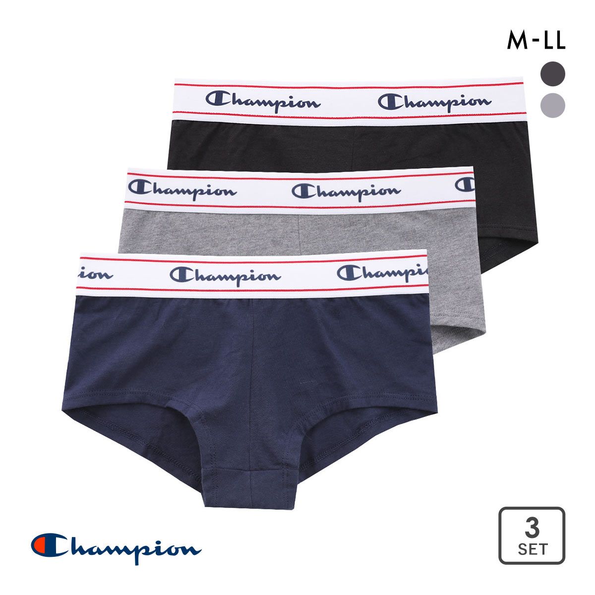 チャンピオン Champion ボクサーショーツ 3枚組 ボクサー 股上浅め デイリー スポーツ レディース チャンピオン Champion ボクサーショーツ 3枚組 ボクサー 股上浅め デイリー スポーツ レディース
