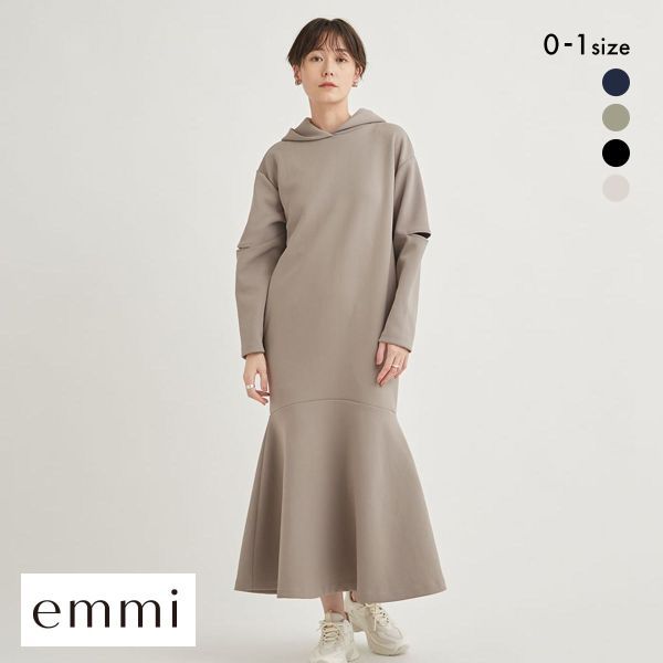 【未使用品】emmi フーディ カット ワンピース オリーブ サイズ0