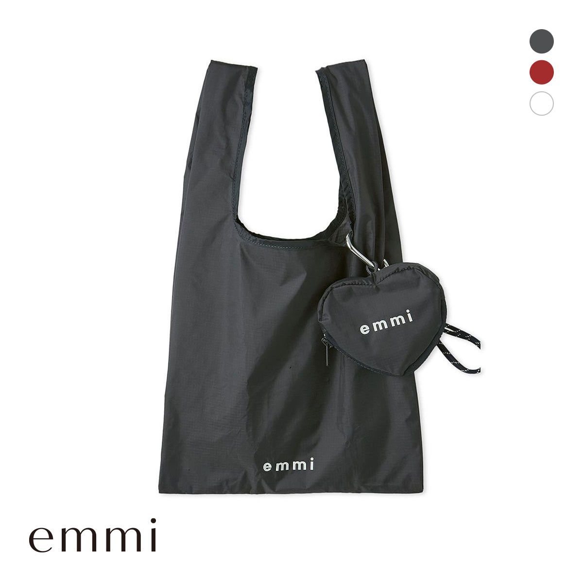 エミ アトリエ 10th ハートチャーム付きエコバッグ emmi atelier エミ アトリエ 10th ハートチャーム付きエコバッグ emmi atelier