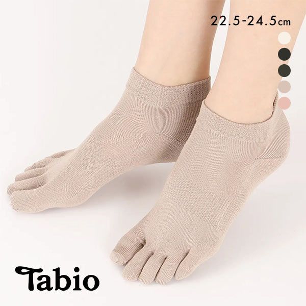 タビオ Tabio LEG LABO シルクの5本指ソックス 靴下 アンクル丈 シルク混 吸放湿 レディース 22.5-24.5cm 日本製