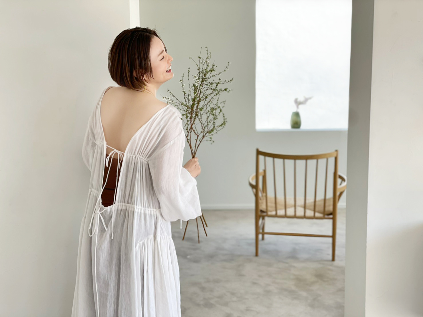 AKIKO FUJII × SHIROHATO Back Open Camisole Vol.2