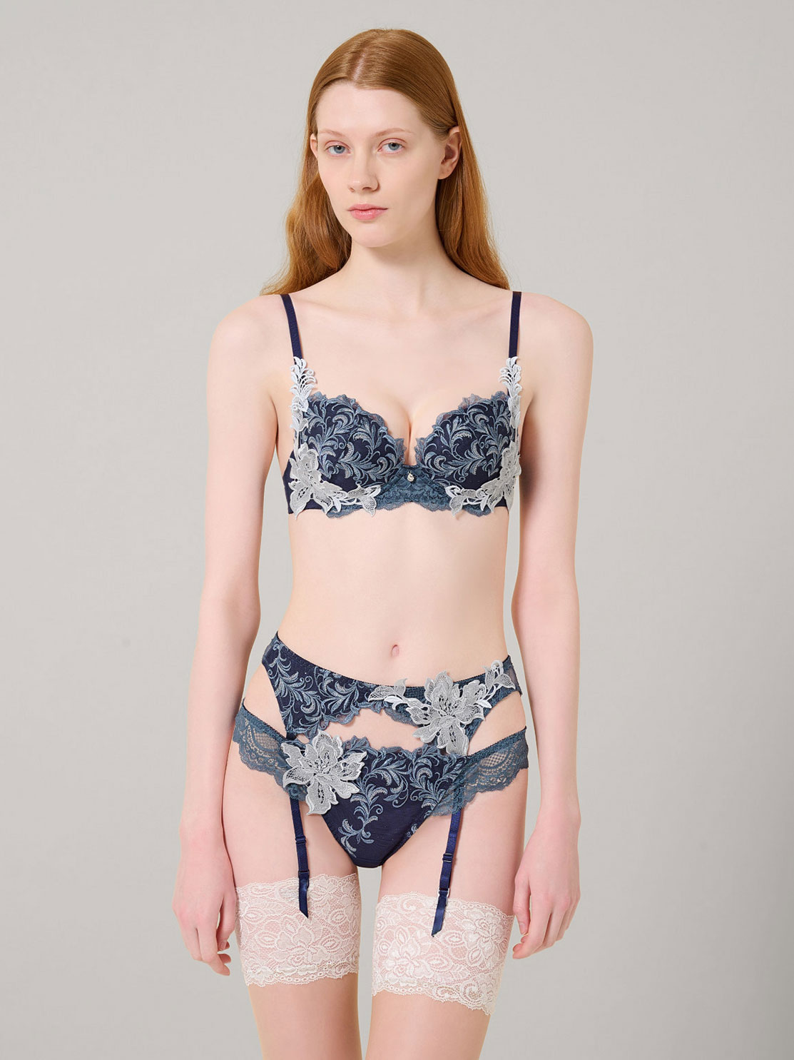 036シリーズ ネイビーカラー ガーターベルト