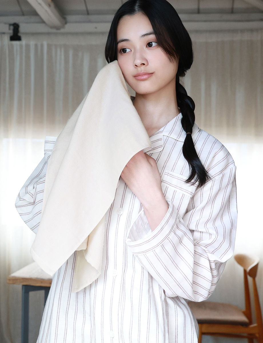 片面ガーゼフェイスタオル 2枚セット